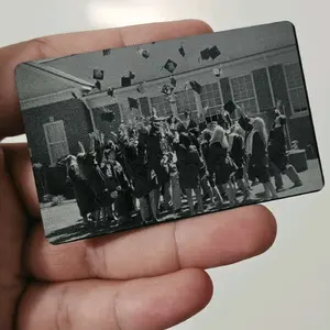 Double Sided Customized Metal Photo Wallet Insert