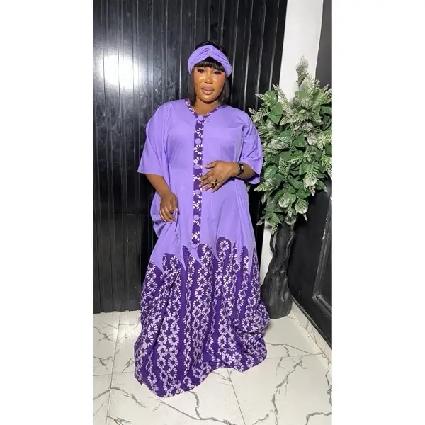 Crepe with batik stylish boubou dress   -  dress Party