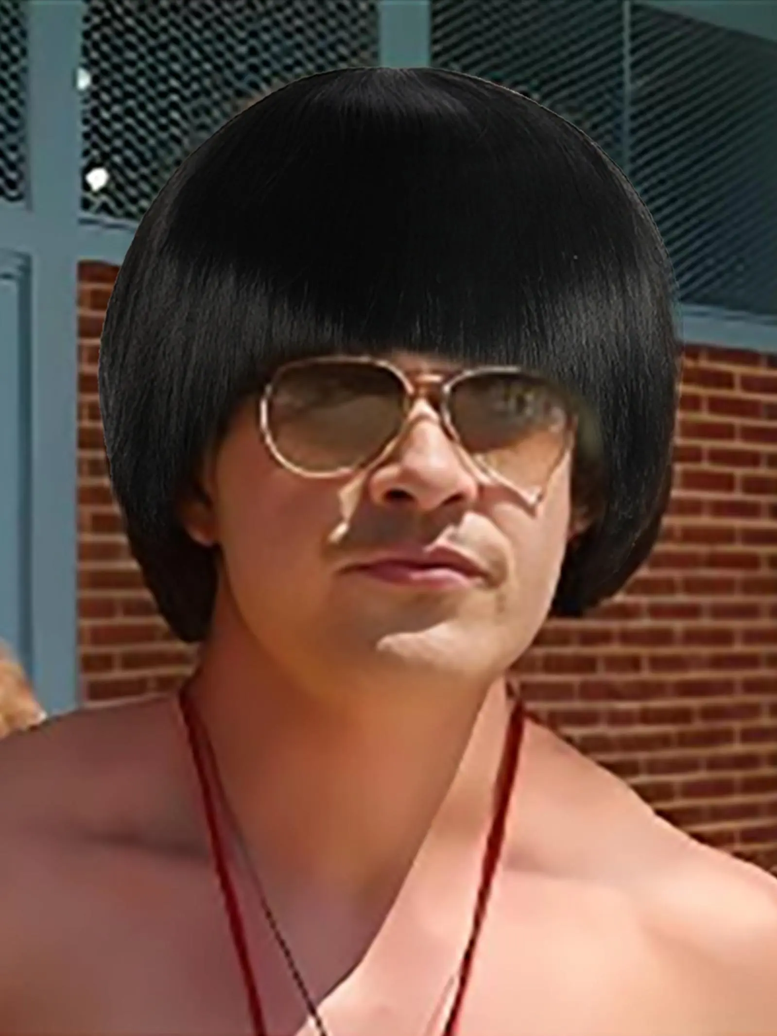 Men's Short Straight Bob Hair Wig with Bangs, Gorgeous Fashion Fluffy Wigs for School, Synthetic Wigs for Party, Daily Use