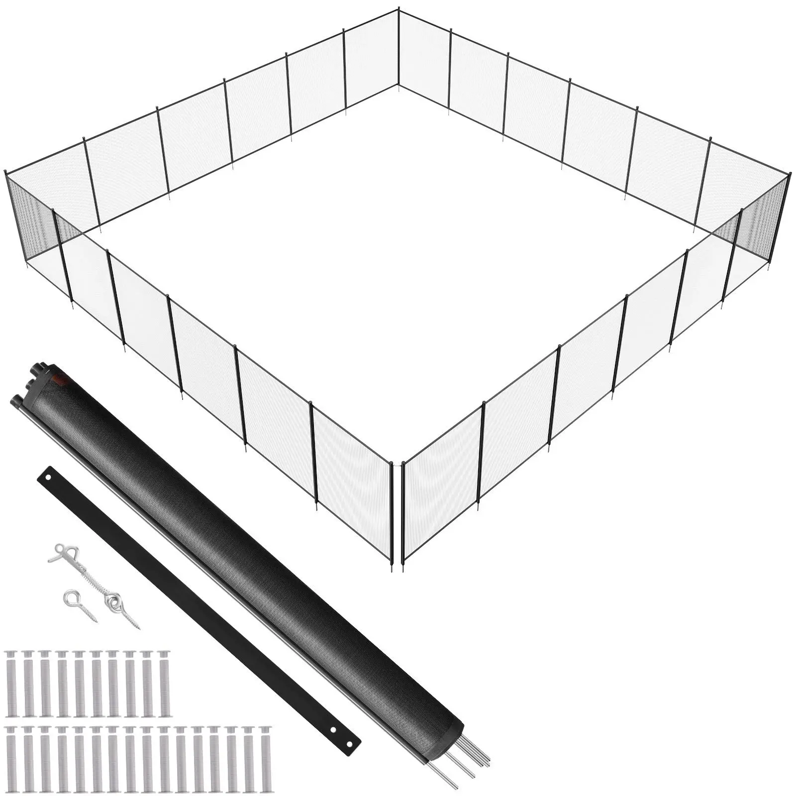 【SummerFinds】VEVOR Pool Fence,  , 4 x 72 FT Pool Fences for Inground Pools, Removable Child Safety Pool Fencing, Easy DIY Installation Swimming Pool Fence, 340gms Teslin PVC Pool Fence Mesh Protects Kids and Pets