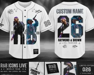 [HOT] Custom R&B Tour Vintage Baseball Jersey - Personalized Music Fan Collectible Gift