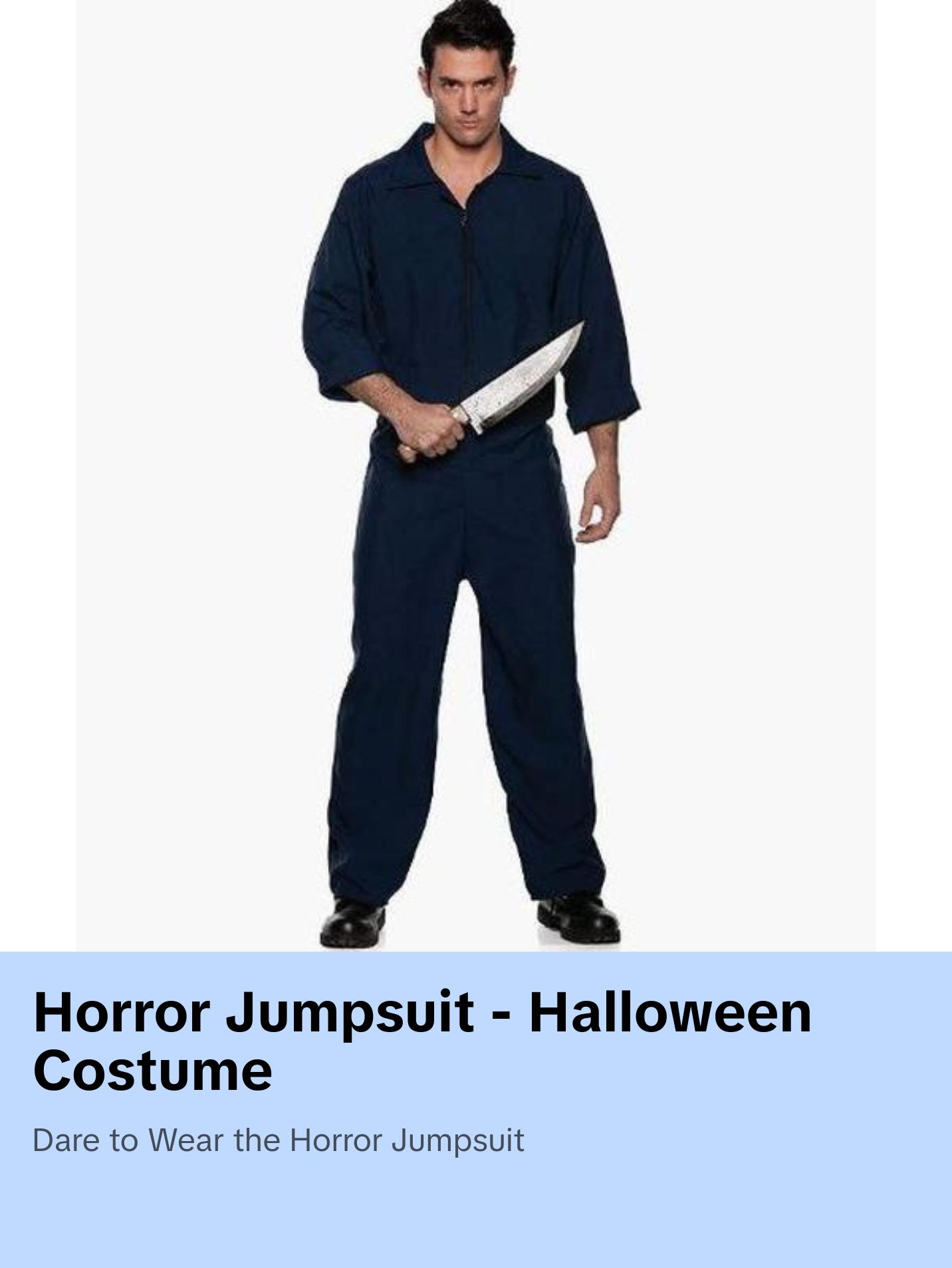 Horror Jumpsuit - Halloween - Costume - Adult - 2 Sizes