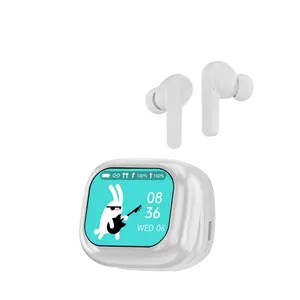 Touch Screen Earbuds, ANC Noise Cancellation Bluetooth Earphones, True Wireless Stereo, Bluetooth5.4 Full Color Display, HIFI Sound Quality Headset, Multi Function One Click Link In-Ear Headphones with Hanging Rope,Christmas Gifts