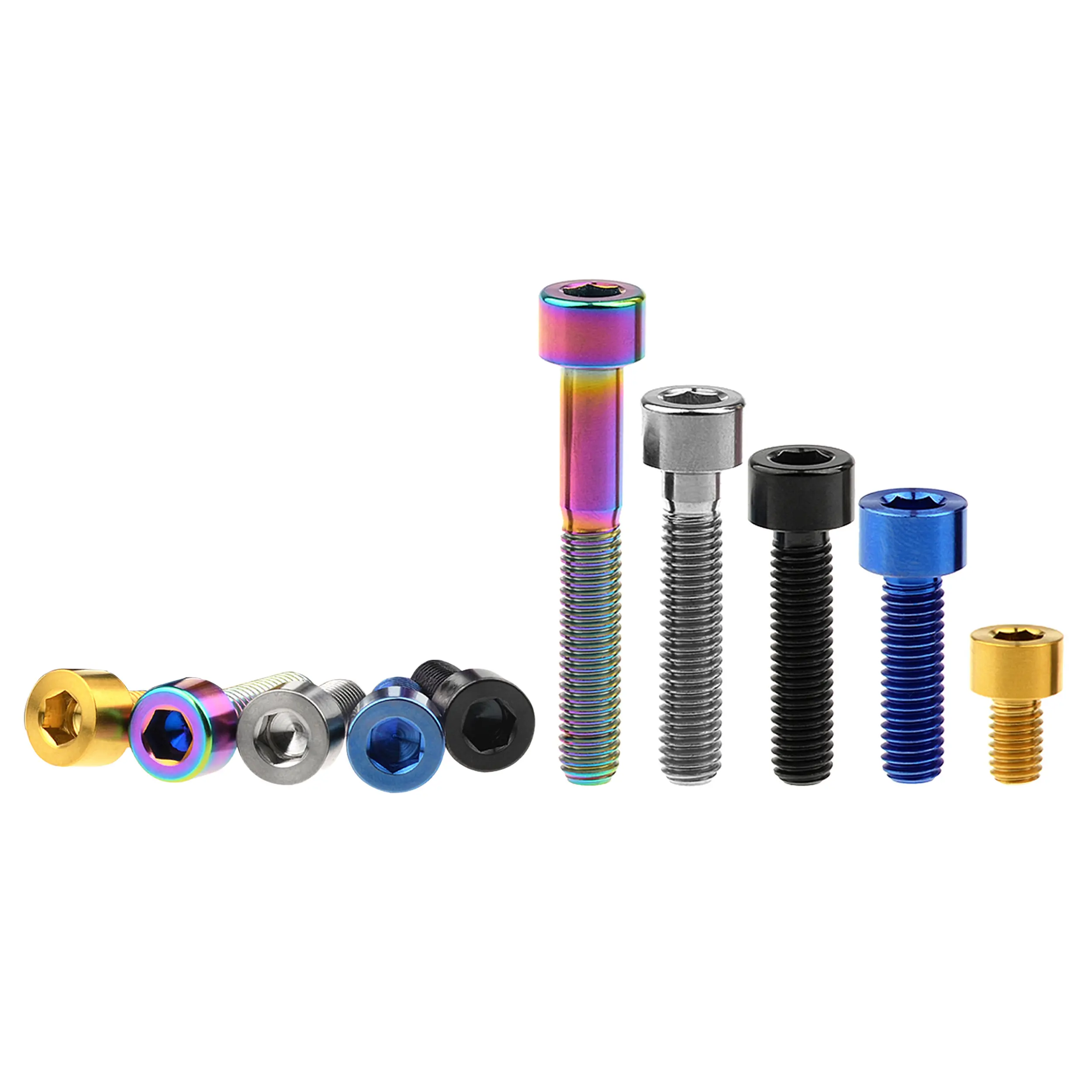Wanyifa 6Pcs Titanium Bolt M5x16mm Allen Key Square Head Screw for Bicycle Stem Seatpost