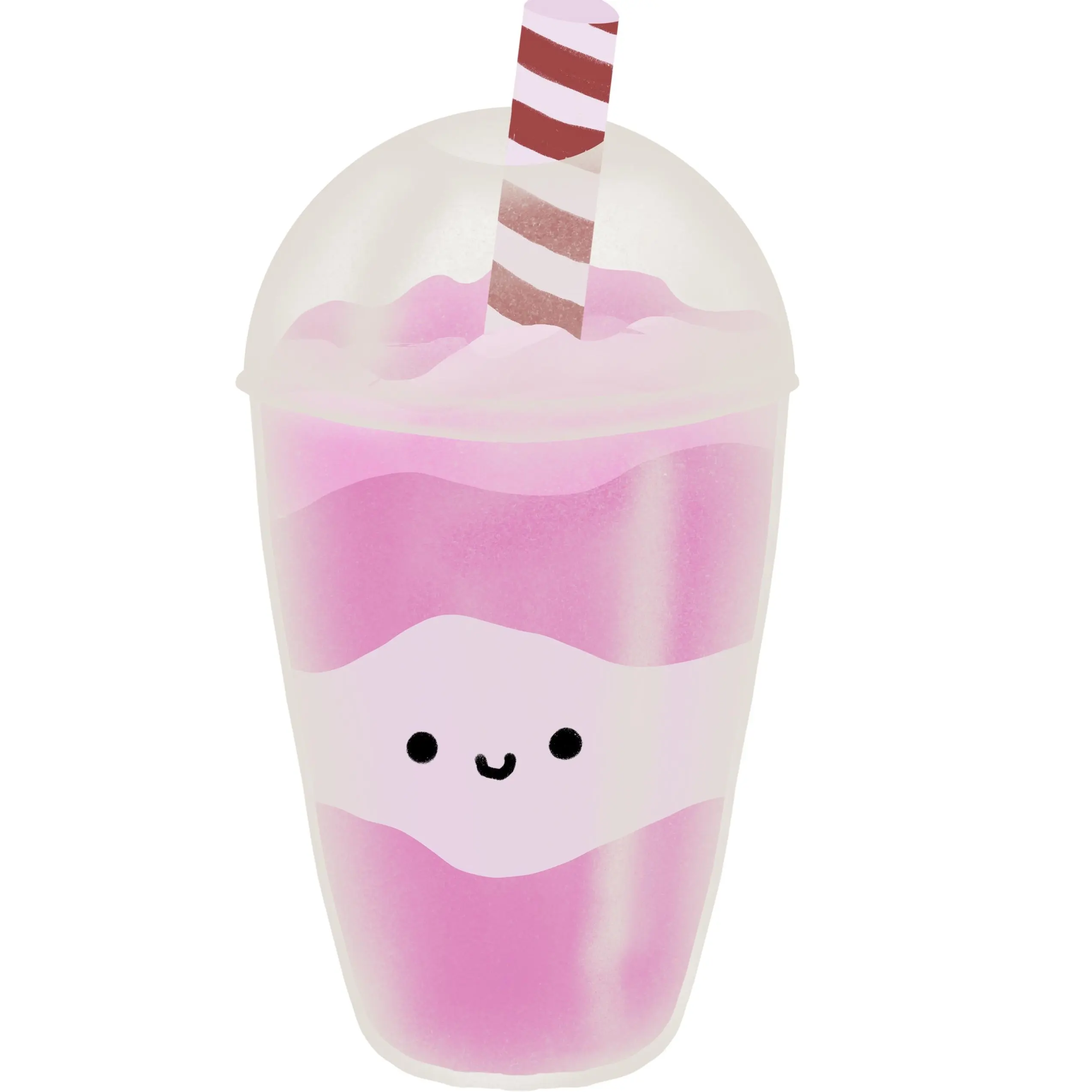 Cute Pink Bubble Tea Fun Vinyl Sticker - Colorful Fun Design for Bubble Tea Lovers Decorative Ornaments
