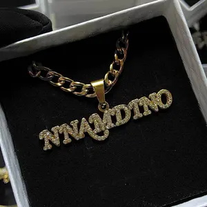 FF0061 New Store Opening||Custom Name Necklace| 8 Style Options with Crown/Heart Accents| Memorable Gift for Unique Self-Expression