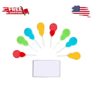 30 Pieces Gourd Shaped Plastic Needle Threaders, 4 Colors Random