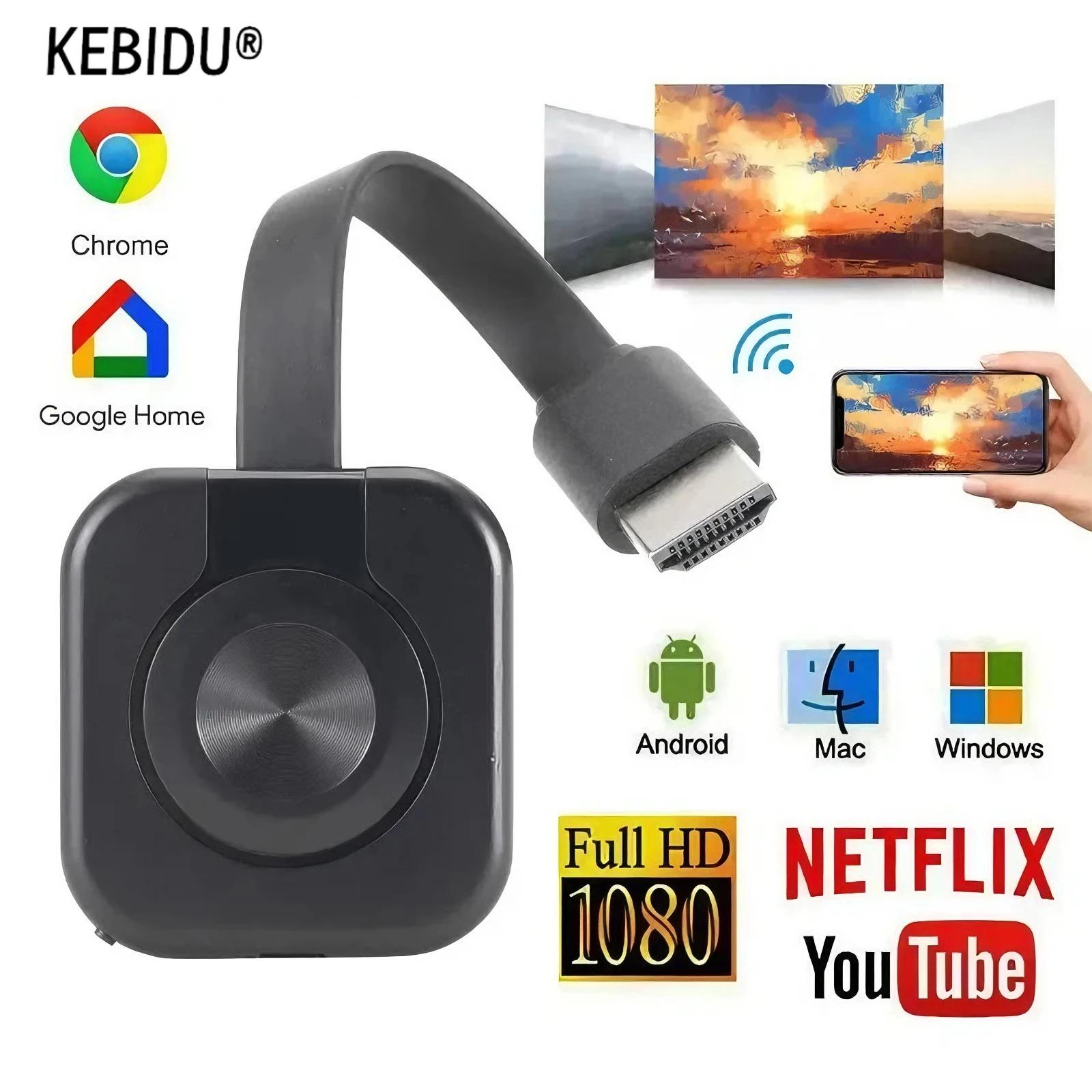 WiFi Receiver Audio Video Transmitter Phone Projector HDMI-Compatible Mirroring Screen Display Adapter for PC TV Receiver Multi-Functional