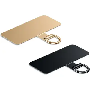 Phone Tether Tab for , Cell Phone Lanyard Patch, Strap Replacement Part for All Full Phone Cases (Champagne +Black)
