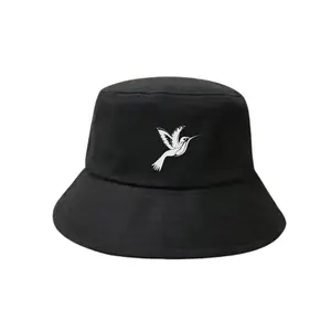 Cali Chic Women Bucket Hat Embroidery Logo 100% Cotton Fitted Casual Beach Fashionable Design