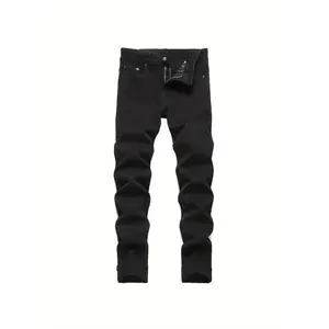 Men Classic Jeans, Distressed Destroyed Slim Fit Straight Leg Denim Pant
