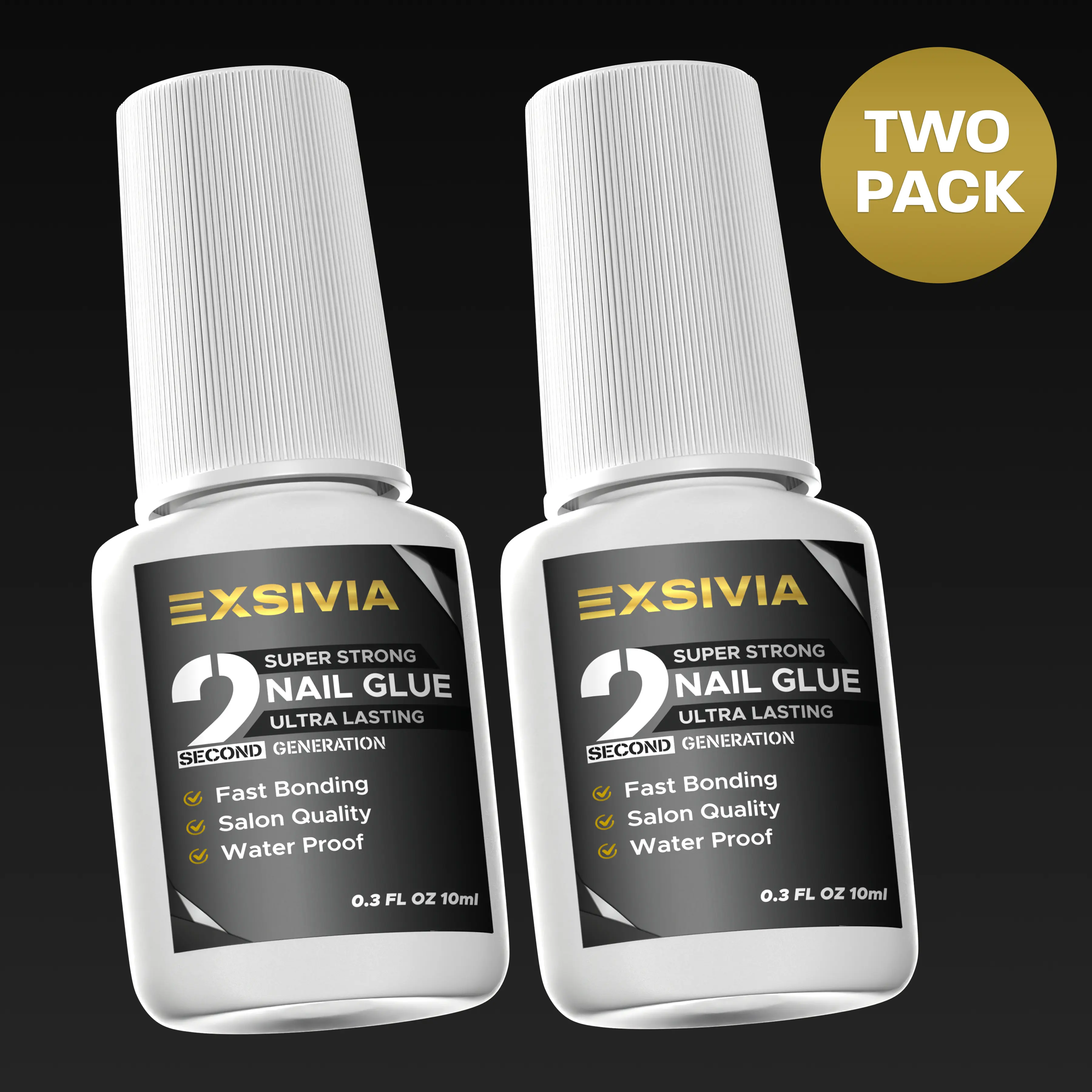 EXSIVIA Nail Glue & Remover 2-Pack Set, Acrylic Manicure Beauty Products with Brush & Cuticle Oil EXSIVIA Nail Glue & Remover 2-Pack Set, Acrylic Manicure Beauty Products with Brush & Cuticle Oil