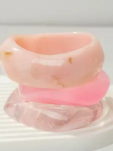 3-Piece Women's Fashion Bracelets Set, Resin Cuff Bangle Bracelets, Casual Style, Layered Bracelet Stack, Fashionable Bracelet, Fashionable Jewelry Accessories, Perfect for Daily Wear, Parties, Gifts, Holidays