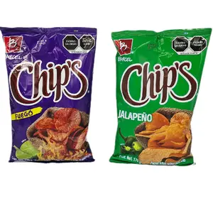 Bacel Chips Fuego & Jalapeño Flavor, Potato Chips bag with 170g