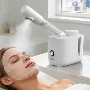 Facial Steamer Nano Ionic Face Steamer with 360° Rotating Arm, Esthetician Facial Steamer for Deep Cleaning, Portable Spa Facial Machine for Home Salon