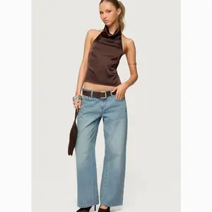 EDIKTED Petite Raelynn Washed Low Rise Baggy Jeans