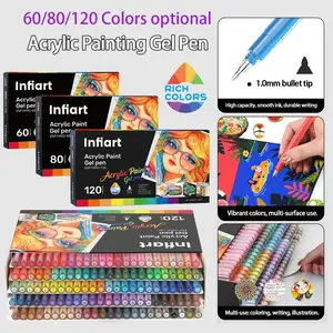 Acrylic Gel Pen, Glitter Marker, Marker for Sketching, Journaling Pens, Bold 1.0mm Super Shiny, Highlight Effect, Large Capacity Smooth Ink Output, Smooth Ink Flow, Painting, Doodling, Diary Writing, Stackable Color Learning Stationery Set