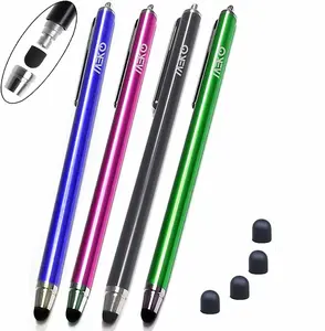 4 Pcs [0.22-inch Rubber Tip Series] 5.5" L Precision Rubber Thin-Tip Stylus for Touch Screen and Phone