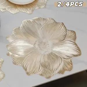2/4 Luxury Floral Table Placemats, Nordic Style Modern Dining Mats, Ideal for Kitchen, Restaurant, Wedding, Birthday Party Decorations