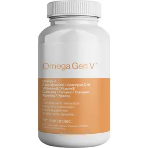 Immunotec Omega Gen V Omega-3 + CoQ10 Complex | Heart, Brain & Immune Support | Advanced 5-in-1 Fish Oil Formula | Softgel Capsules Health Supplement Gummies Gut Health Supplement