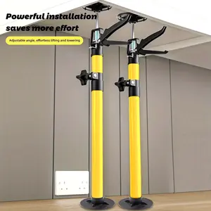 2pc Adjustable Alloy Telescopic Support Rods Multi-Directional Third Hand System Non-Slip for Woodworking Door Lifting Tool No Electricity Battery Required galvanized  square  steel