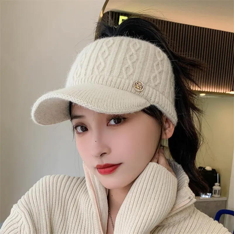 Unisex Baroque & Plain Fitted Cotton Beanie - Autumn-Winter Padded Thermal Knit Keep Warm Wooly Duck-Tongue Cap, Versatile Fashion Headwear for Teenagers & Outdoor Activities, Keep Warm Hats, Knit Cap Hats, Thermal Insulating Hats