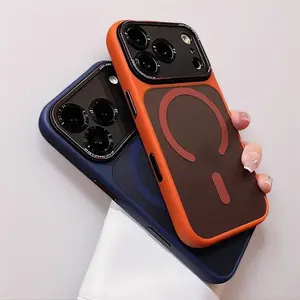 Premium Luxury Matte Magnetic MagSafe Phone Case for iPhone 16/15/17 Pro Max Plus – Camera Protection, Shockproof Armor Bumper