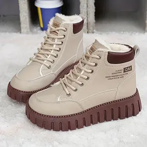 Men Women Snow Boots, Fuzzy Boots, Insulated Waterproof Lightweight Non-Slip Outdoor Footwear, Warm Fleece Lined Winter Shoes