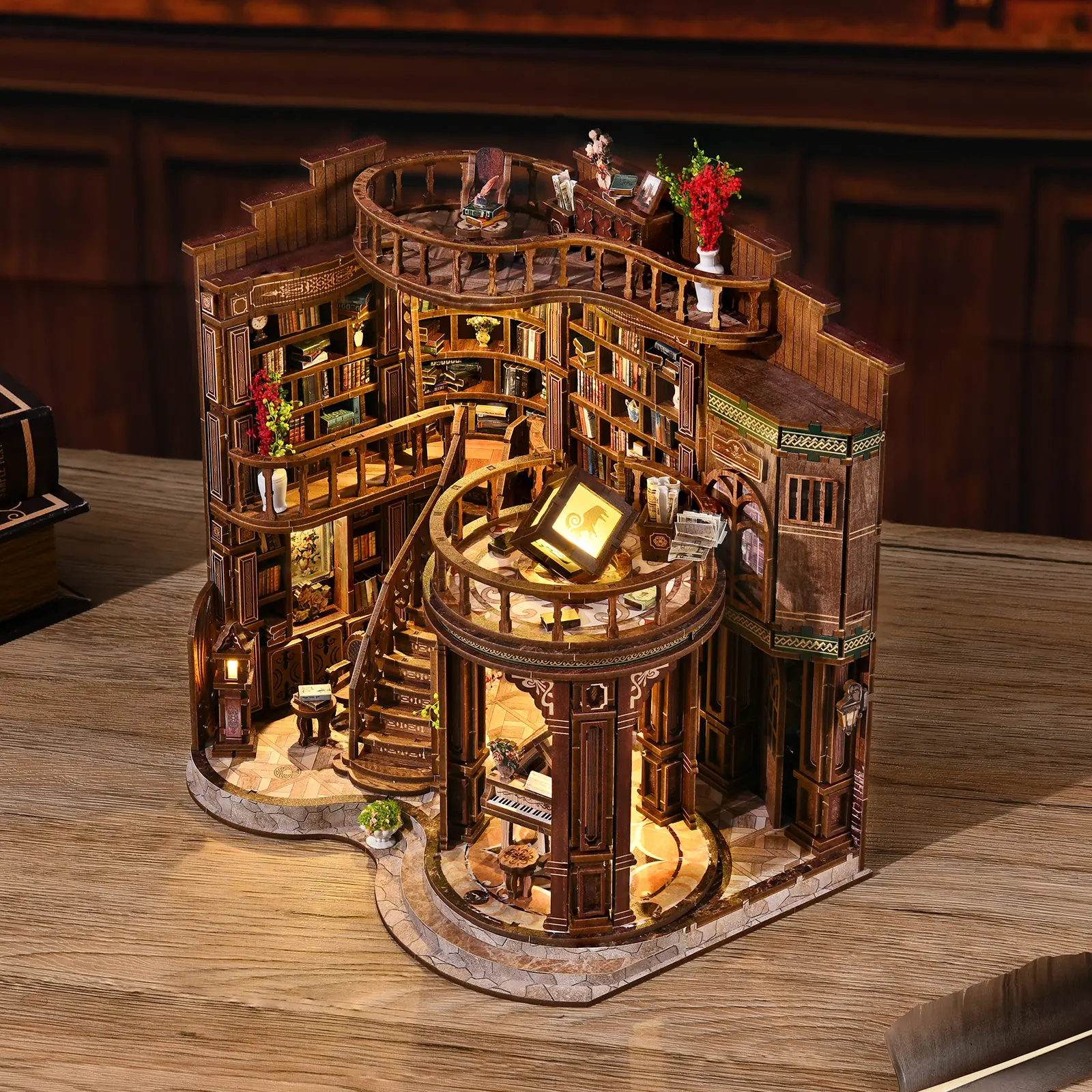 book nook kit for adults book nook builds tiny home DIY Hut 3D Hand-Assembled Booklet Toy House, Miniature Dollhouse Kit, Wooden Victorian Dollhouse, Christmas Gift, Tinyland Dollhouse, Diy Building Model