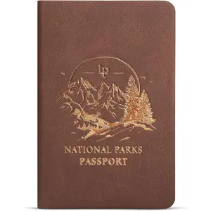 National Parks Passport -  &  Park Passport Book with State Map & Bucket List Checklist - Adventure  Journal (Dark Terracotta  Foil)