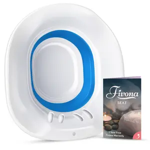 FIVONA Collapsible Sitz Bath Seat for Soak - BPA Free, Ergonomic Seat - Universal Fit - Yoni Steam Seat - Postpartum and Hemorrhoids Care - Temperature Resistant - Foldable Basin for Sitz Bath Soaking Personal Time Bidet