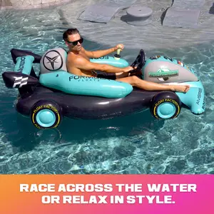 Teal Racing Pool Float