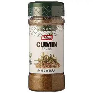 BADIA Organic Ground Cumin Spice, 2 oz All-Purpose Seasoning, US-Sourced, YES-Certified Quality, Flavorful for Vegetable Dishes