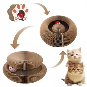 Foldable Cat Toy with Bell, Durable Interactive Scratching Post, Indoor Outdoor Pet Supplies, Fun and Engaging Cat Play Equipment