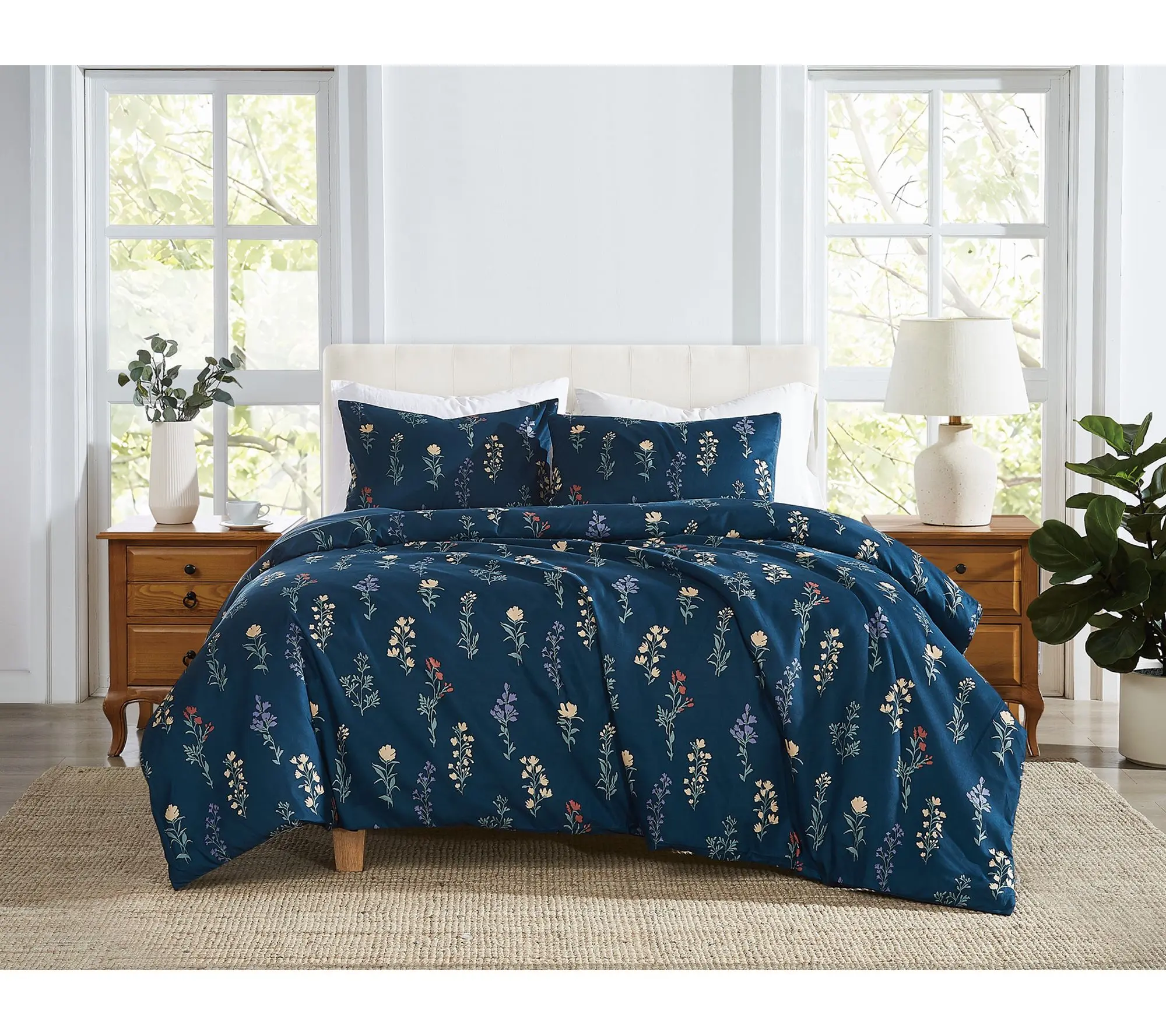 Cannon Avery Floral Full/Queen 3 Piece Duvet Cover Set