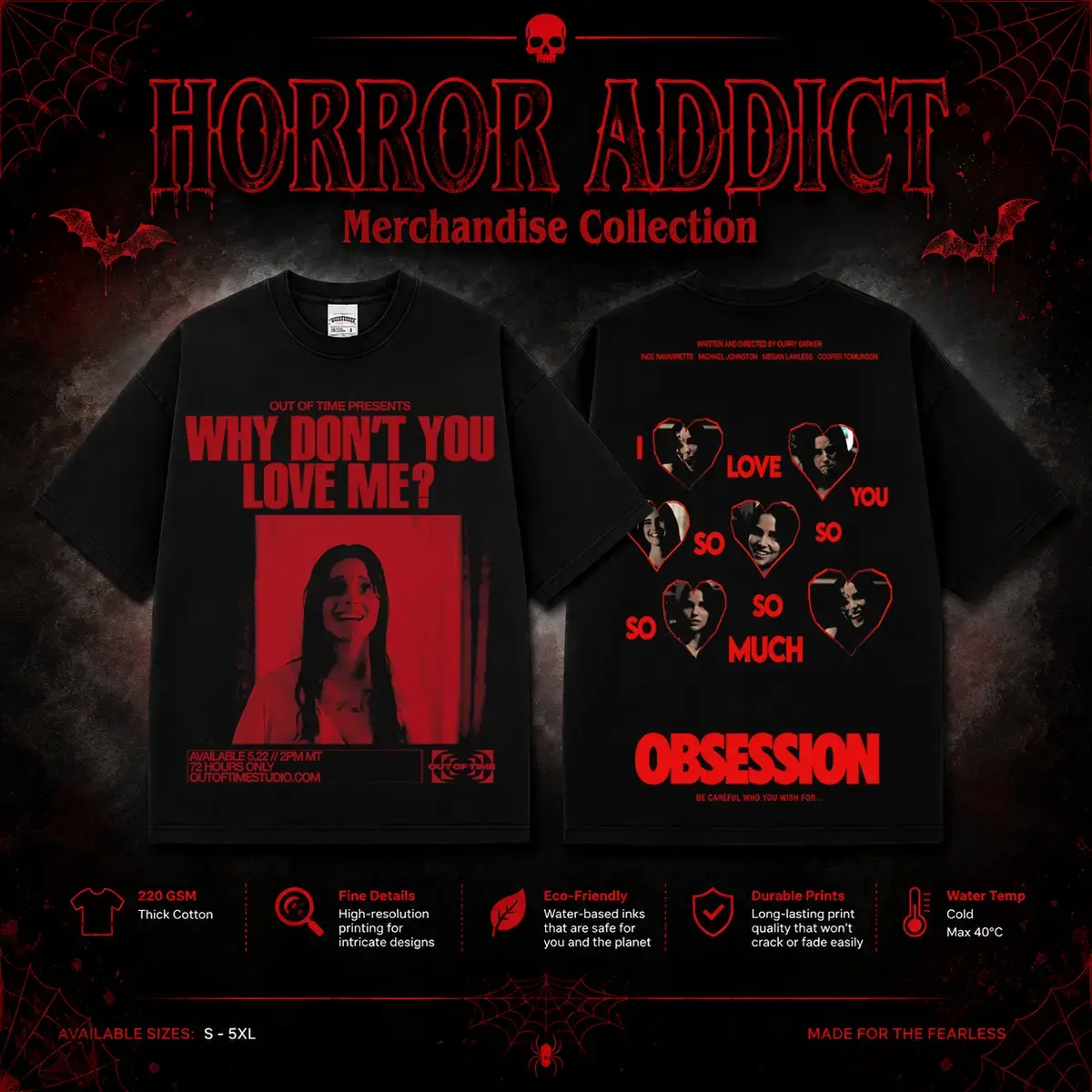 Obsession Why Don't You Love Me Gildan Unisex T-Shirt, Sweatshirt & Hoodie, Premium Cotton Horror Movie Shirt, Obsession Movie Costume, Halloween Costume, Why Don't You Love Me Outfit, Halloween Horror Movie Shirt, Horror Fan Gift