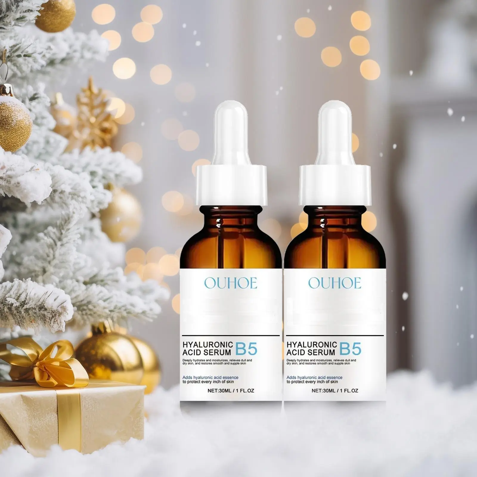 B5 Hyaluronic Acid Serum Collagen Boosting Formula Deep Moisture Moisturizing Hydrating Gentle Lightweight Skincare Liquid, Intense Hydration and Skin Care Essence, Hydrate Moisturizer, Non-Flammable, Notified Via Scpn/cpnp