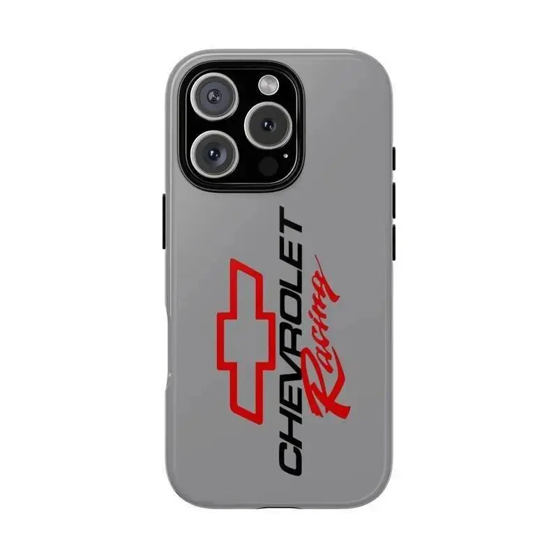 Chevy Racing Tough Cellphone Case - Durable Protection Cover for iPhone 12-17 Pro Max/Plus, Car Enthusiast Gift, Mobile Phone Casing Accessories