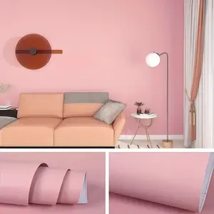 Modern Peel and Stick Macaron Wallpaper - 12 Muted Colors, Eco-Friendly, Removable, No Glue, No Residue, Renter-Friendly Home Decor for Bedroom, Living Room (Single Roll)