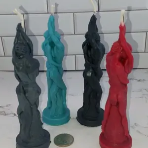 5.5 Inch Small Lovers Candle - 1.7 Oz, Various Scents - Light, Standing Aroma Perfume Scented Unscented Decoration Decor