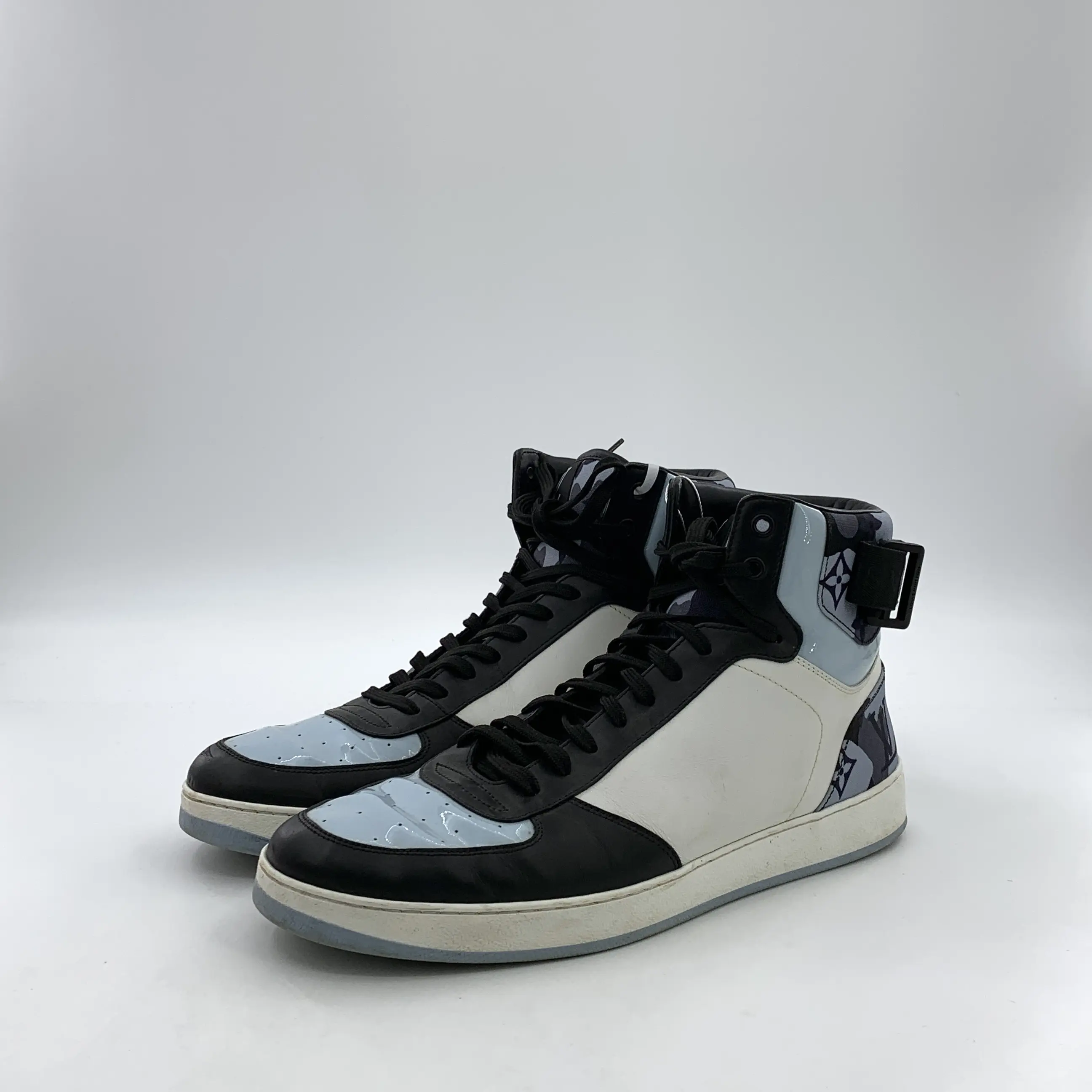 RDLTS— Louis Vuitton Rivoli Monogram High-Top Sneakers Size US 9.5