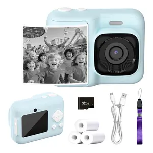 Instant Print Camera for Kids, HD Digital Camera, Christmas Birthday Gifts for Kids, Portable Toy Camera with 32GB SD Card & 3 Rolls Printing Paper
