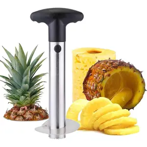Pineapple Corer and Slicer Tool, Premium Pineapple Cutter and Corer, Stainless Steel Pineapple Peeler- [Reinforced sharp blades -Upgraded material-Easy to Use/Clean]- Easy Core remover Kitchen Tool