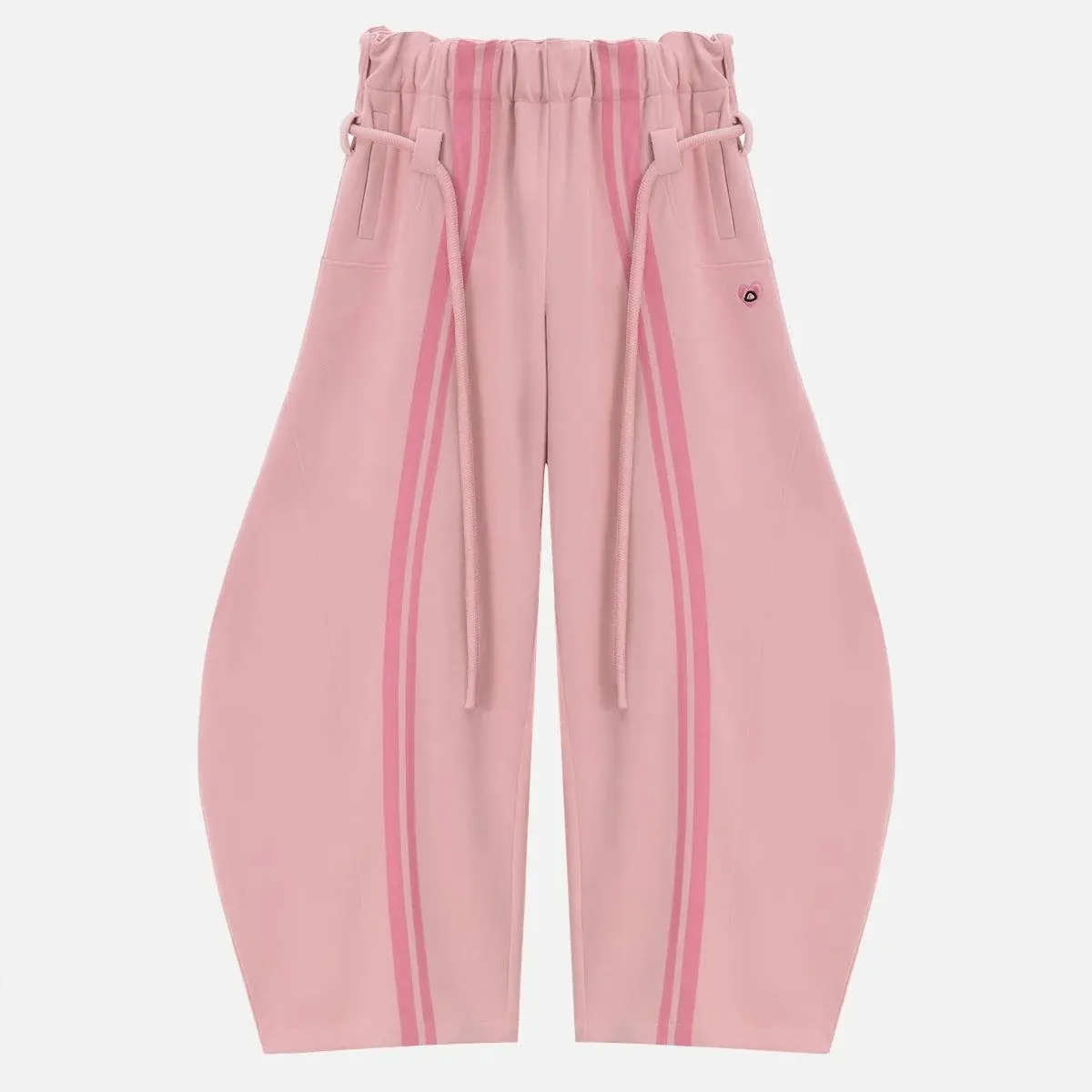 Aelfric Eden Women's Striped Cotton Oversized Baggy Barrel Pants - Elastic Waist, Minimalist Streetwear Clothing, Casual Alternative Swag Baggy Sweatpants, Unisex Basic Bottoms