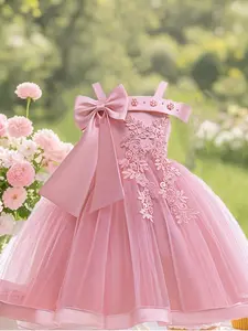 Infant Baby Girls 1st Year Birthday Dresses Christening Gowns Baby Baptism Clothes Lace Tutu Big Bow Princess Dresses Newborn Baby Girl 1 Year Birthday Dress Kids Girls Tulle Princess Dress Christening Dress for Baby Princess Seraphina Dress