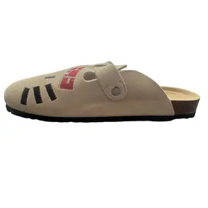 Women Genuine Leather & Cork Genuine Leather Clogs with Arch Support - Adjustable Metal Buckle Slip-On Mules, EVA Sole for All-Season Comfort, Sizes 7-14, Casual Footwear, Simple Slipon, Durable Traction Footwear