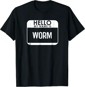 Worm Costume T-Shirt Funny Easy Halloween Outfit Animal - Elaynavi Shop COHB07CS4GGJ5