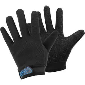 F-HBL05  Kids Cycling Gloves - Breathable Non-Slip Full Finger Gloves for Child Cycling, Climbing, Riding, Biking & Outdoor Sports (4-10 Years Boys & Girls)