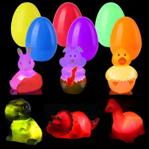 Easter gifts  6 PCS Prefilled Easter Eggs with Light up Bath Toys ，Floating Bathtub Toys for Kids Toddler Party Favor, Easter Eggs Hunt, Basket Stuffers Filler, Classroom Prize Supplies