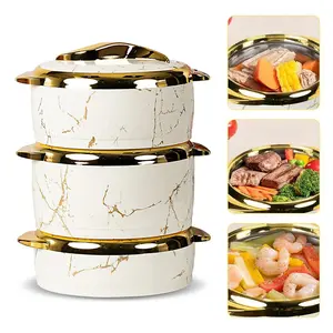 Luxury 3-Piece Thermal Casserole Dish Set with Lids, Insulated Stainless Steel Container for Hot & Cold Food#fathersdaygift